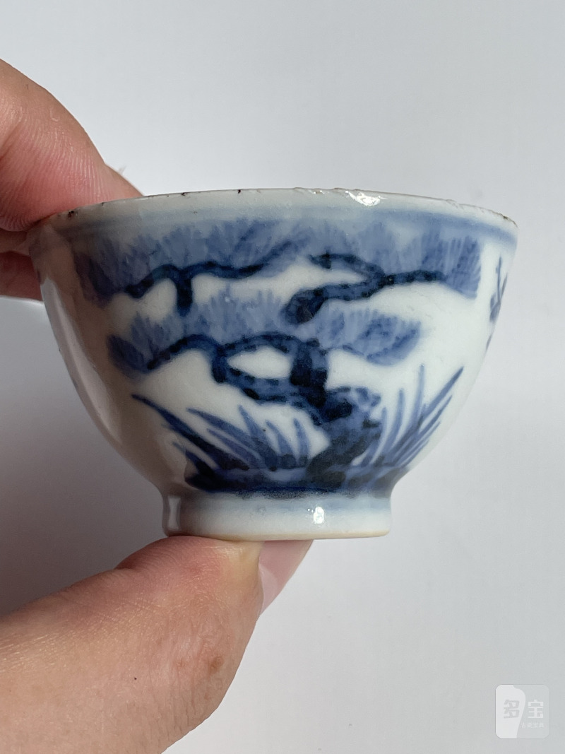 清 青花小杯一组3只 - 图30